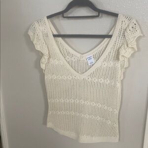 Melrose and Market Cream Knit Blouse